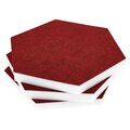  t.akustik Hexagon Melamine Bordeaux 25