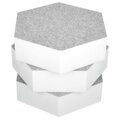  t.akustik Hexagon Melamine Light Grey 75